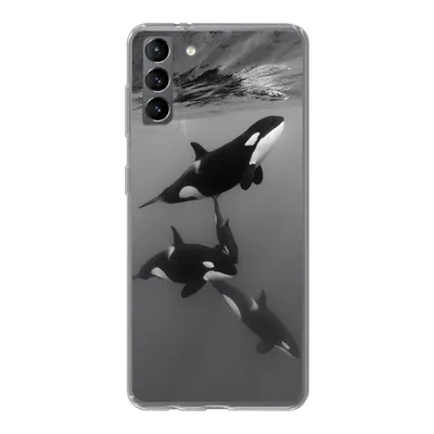 Produktbild von MuchoWow® Handyhülle Schutzhülle Hülle für Samsung Galaxy S21 Plus Orca - Wasser - Schwarz - Weiß Silikon Softcase Handy Hülle - Handy-Tasche