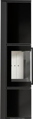 Produktbild von Kaminofen aus Stahl KRATKI TORA/L 8 kW Ø 150 Schwarzes Glaspaneel