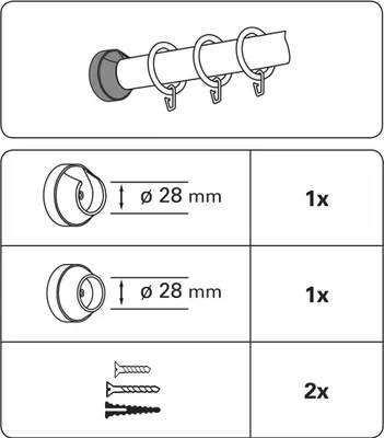 Produktbild von Gardinia Wandlager für Ø 28 mm kolonial cm