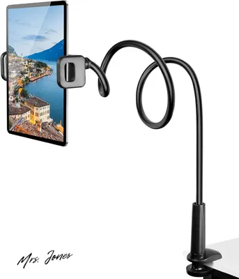 Obrázek produktu pro Noční stolek pro mobilní telefony a tablety o úhlopříčce 4–11 palců – černý, 80 cm.