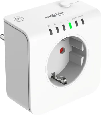 Produktbild von ANSMANN Zeitschaltuhr, Energiespar-Steckdose, weiß, 3680 W, für Innenbereich