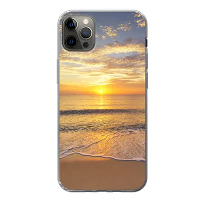 Produktbild von MuchoWow® Handyhülle Schutzhülle Hülle für iPhone 13 Pro Max Strand - Sonnenuntergang - Meer Silikon Softcase Handy Hülle - Mobiltelefon