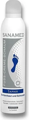 Produktbild von Sanamed Fuß Creme Schaum, Saphir, Fußschaum bei Hornhaut, Schrunden, mit Urea
