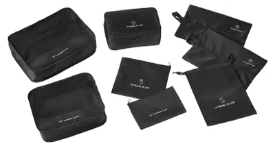 Produktbild von Mömax Kofferorganizer-Set Schwarz 7-teilig
