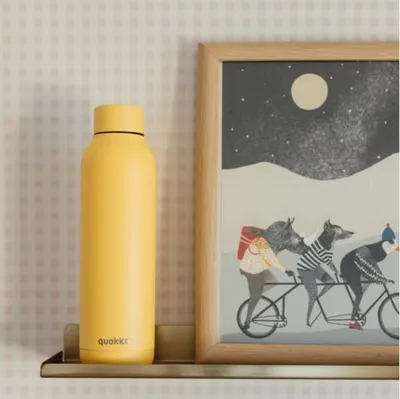 Image de Quokka Solid, Bouteille en acier inoxydable / Thermos Jaune clair, 630ml, 12097
