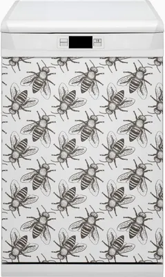 Obrázek produktu pro Kuchyňský magnet na myčku nádobí Omyvatelný 45x80 cm Myčka nádobí - vzor včela