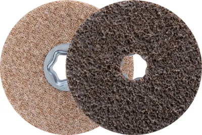 Produktbild von PFERD TOOLS COMBICLICK harte Vliesronde CC Ø 115 mm A100G für Feinschliff und Finish mit Winkelschleifer