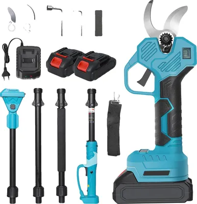 Image de Élagueuse, design télescopique, moteur sans balais, 2 batteries
