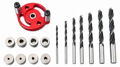 Produktbild von PAULIMOT Bohrhilfe / Mittenfinder mit acht Einsätzen und Holzbohrern, 3–10 mm