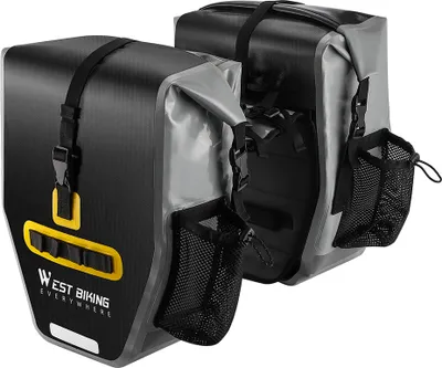 Produktbild von Vollständig wasserdichte Fahrradtasche, Gepäckträgertasche nach dem Fahren, Mountainbike-Taschenausrüstung, schwarz