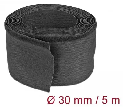 Image de DELOCK Gewebeschlauch Klettverschl. hitzebest. 5mx30mm Black