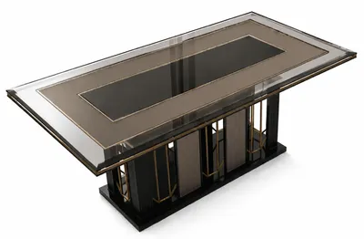 Image de Table à manger intemporelle, dotée d'un élégant design, idéale pour les espaces repas modernes, Image générée par une IA