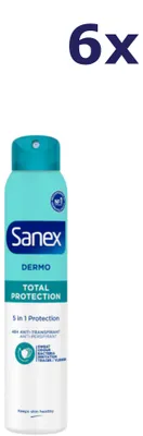 Produktbild von 6x Sanex Deo-Spray – 150 ml – Dermo Total Protection