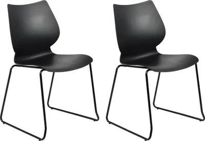 Produktbild von CLP 2er Set Stuhl Houma schwarz