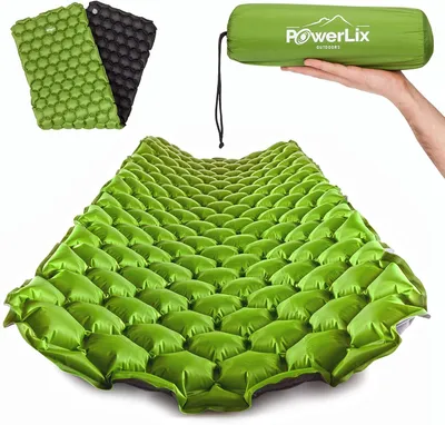 Produktbild von POWERLIX Isomatte Camping Outdoor Luftmatratze Ultraleichte Aufblasbare Grün