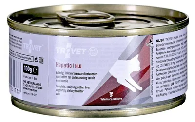 Immagine prodotto di Cibo umido per gatti TROVET Hepatic HLD con pollo - 100 g