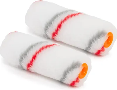 Obrázok produktu pre 2x valček na farbu z polyesteru 100 mm – sada 2 ks – na steny, stropy a lepenie – dobrá absorpcia farby [11183A]