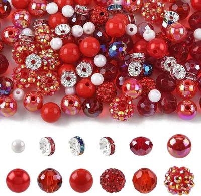 Produktbild von Runde Perlen Discobal, 200 Stück, 6-12 mm, für Schmuckherstellung