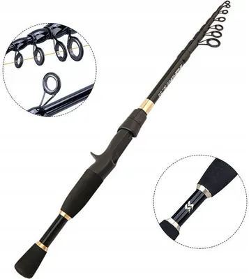 Immagine prodotto di Canna da spinning TELESKOPOWA IN FIBRA DI CARBONE 1,8 m 7el POTENTE 8-25g