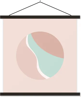 Produktbild von MuchoWow® Textilposter Sommer - Meer - Strand 120x120 cm mit schwarzem Rahmen - Aufhängungsset
