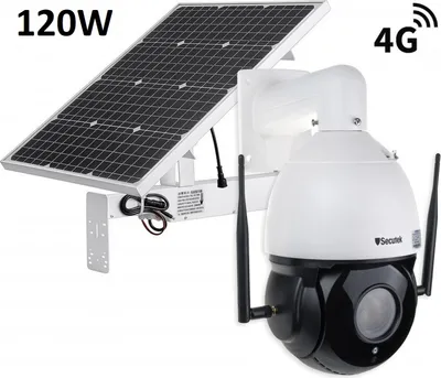 Obrázek produktu pro Otočná 4G PTZ IP kamera Secutek SBS-NC79G-30X se solárním dobíjením 120W / 60A