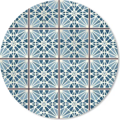 Produktbild von MuchoWow® Mauspad Mousepad Blau - Muster - Kacheln 20x20 cm - Mousepads - Maus Mat - Pad - Mausunterlage - Schreibtischmatte