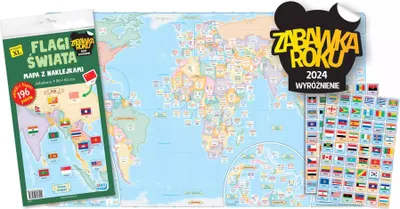 Produktbild von Flagi świata Mapa z naklejkami