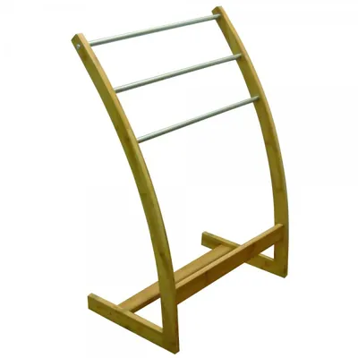 Produktbild von MSV Handtuchhalter Handtuchständer mit 3 Handtuchstangen Bambus Maße: ca. 85 x 57 x 35cm