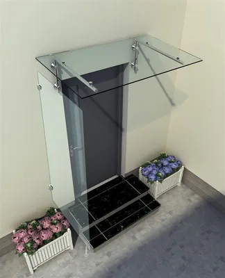 Produktbild von Glaszentrum Hagen 80x200x80 cm Seitenteil für Vordächer Klar
