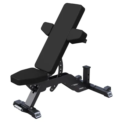 Produktbild von GORILLA SPORTS® Hantelbank verstellbar, 11-fach Schrägbank & Flachbank, abnehmbare Ellenbogenpolster, 900 kg Tragfähigkeit, Stahl