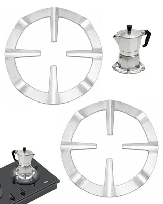 2er Set Edelstahl-Wok-Ringe für Gaskocher, Ø 15 cm, hitzebeständig
