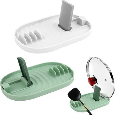 Immagine prodotto di Portaspatola e portacucchiaio a due scomparti, organizer per riporre gli utensili da cucina, porta-utensili da cucina, 11,5 x 18 cm.