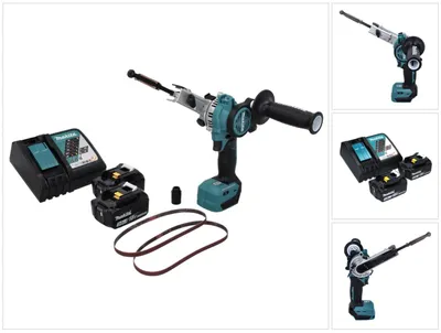 Obrázek produktu pro Makita DBS 180 RF akumulátorový pásový pilník 18 V 9 x 533 mm bez kartáčů + 2x akumulátor 3,0 Ah + nabíječka