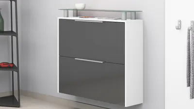 Produktbild von Hängeschuhschrank "Rena" graphit-glänzend