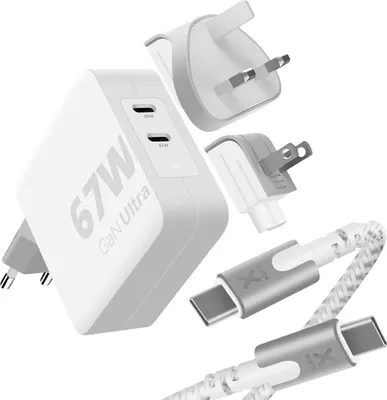 Produktbild von Xtorm 67W GaN Ultra Travel Charger + USB-C PD Cable, Drinnen, AC, 2 m, Weiß