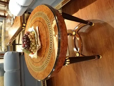Produktbild von Edler Designer Klassischer Couchtisch Beistelltisch Sofa Wohnzimmer Tisch Rund
