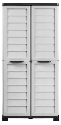 Produktbild von BAMA RIPONI Pulizie Gartenschrank, Grau/Schwarz, 76 × 46 × 168 cm