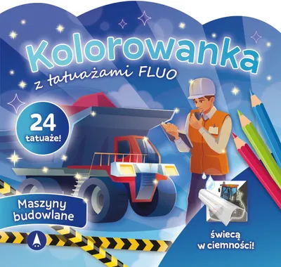 Produktbild von Malbuch mit Neon-Tattoos: Baumaschinen