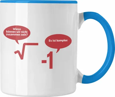 Produktbild von Trendation - Mathelehrer Tasse Mathematiker Physik Tassen mit Spruch Lustig Kaffeetasse Physiker Geschenk Mathestudent Sprüche (Blau)