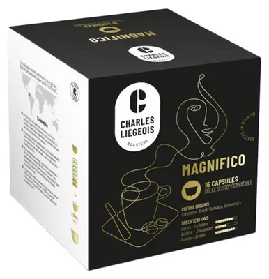 Zdjęcie produktu dla Kapsułki z kawą odpowiednie do ekspresu NESCAFÉ® Dolce Gusto® Charles Liégeois Magnifico, 16 szt.