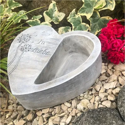 Produktbild von Herz Pflanztopf Pflanzgefäß Pflanzschale Gartendekoration Grabschmuck In Liebe