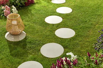 Produktbild von KANN Trittplatte Circle 39 x 39 x 4 cm, grau