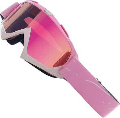 Produktbild von Skibrille Damen, Skibrille Für Brillenträger, Ski Goggles Mit Rosa Verlauf Und Pinken Gläsern, 175 mm Breit, Ideal Für Ski Und Snowboard