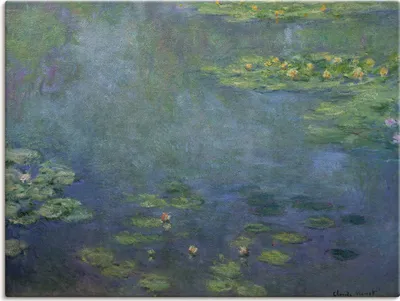 Produktbild von ARTland Leinwandbild Seerosenteich Größe: 60x45 cm