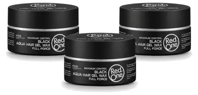 Produktbild von 3 x Red One Haarwax Black Aqua Hair Gel Wax - 150 ml - Vorteilspackung - 3 Stücke