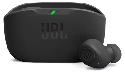 Produktbild von JBL Wave Buds – Kabellose In-Ear Ohrhörer mit IP54 und IPX2 Wasserdichtigkeit – Kraftvoller Bass und 32 Stunden Akkulaufzeit – In Schwarz