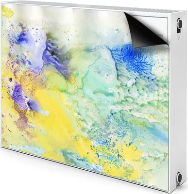 Produktbild von Magnet Radiator Magnet Mat Heizkörperverkleidung Heizkörper-Abdeckung Heizung 110x60 cm  - Bunte Flecken