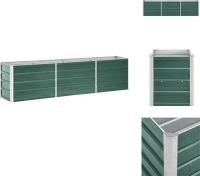 Obrázek produktu pro vidaXL Pozinkovaný ocelový vyvýšený zahradní záhon 240×40×45 cm Zelený - Květináče a květináče