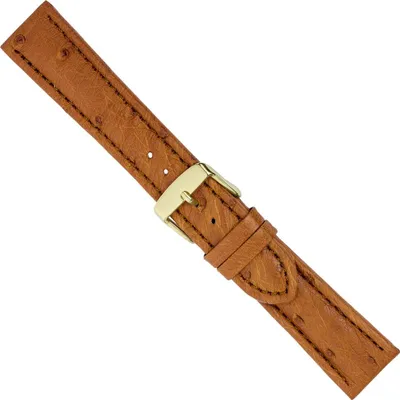 Produktbild von Ersatzband Uhrenarmband Leder Band Braun 26571G, Stegbreite:18mm