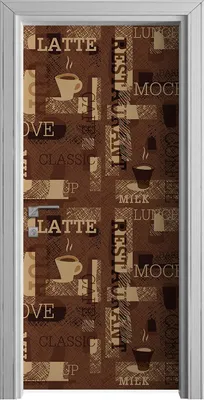 Produktbild von Tür Selbstklebende 90x210 cm Türfolie Türtapete Klebefolie - Kaffee Mokka Liebe